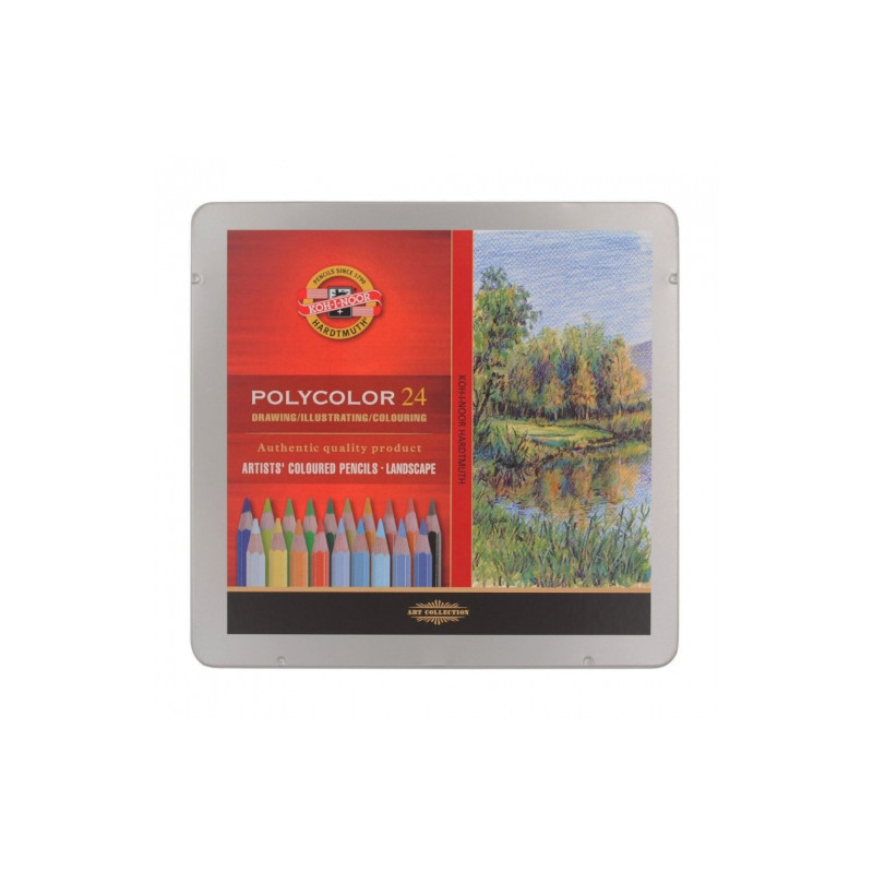 Koh-i-noor polycolor pejzażowe kredki 24 kolory metal opakowanie - skl
