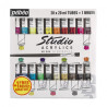 Pebeo studio zestaw farb akrylowych 20x20ml + pędzel - Sklep plastyczn