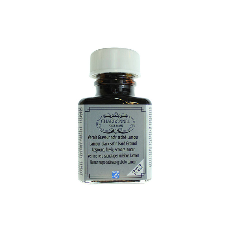 Charbonnel Lamour black satin charcoal 75ml