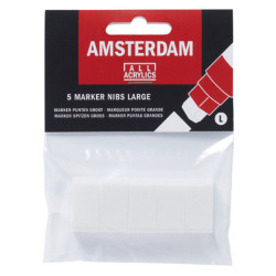 Zestaw wkładów do markerów Amsterdam Large 5 sztuk - Sklep plastyczny