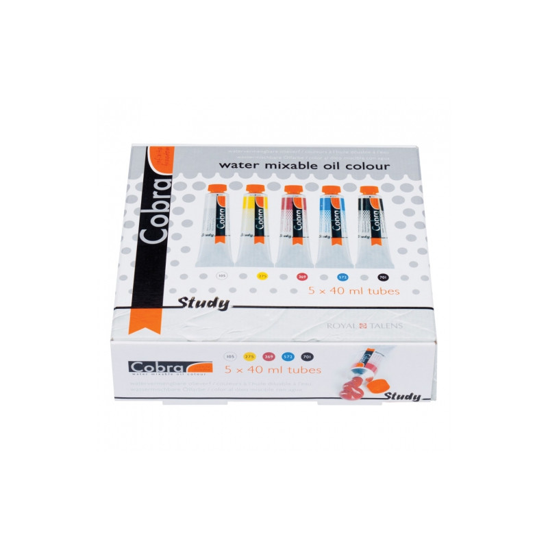 Talens cobra study farby olejne wodorozcieńczale 5x40ml - sklep plasty