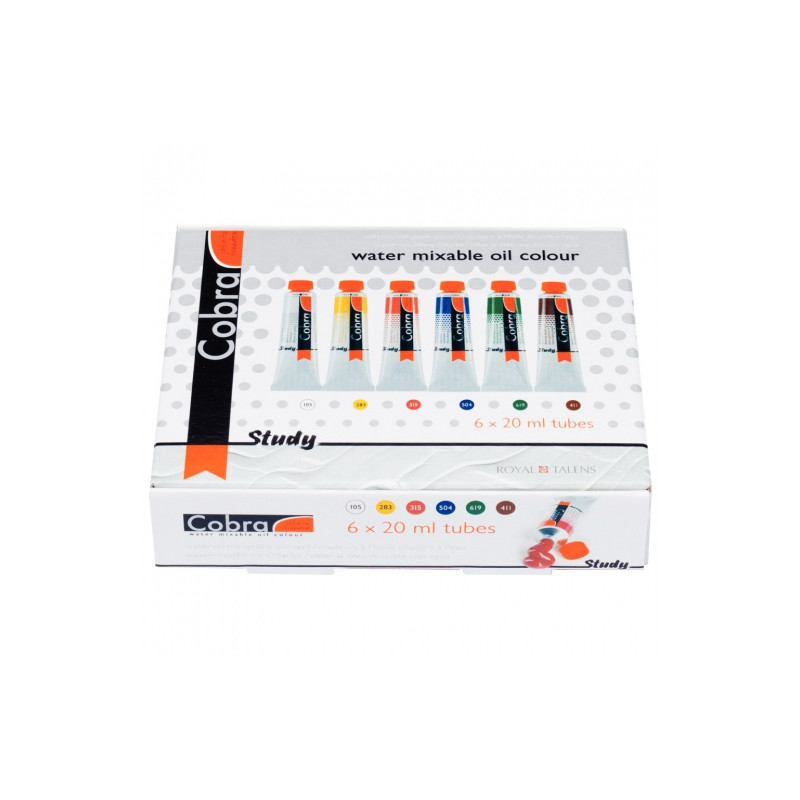 Talens cobra study oil paints 6x20ml