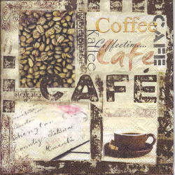 Decoupage Napkin Ambiente 6-13307625 coffee - szal art - sklep plastyc