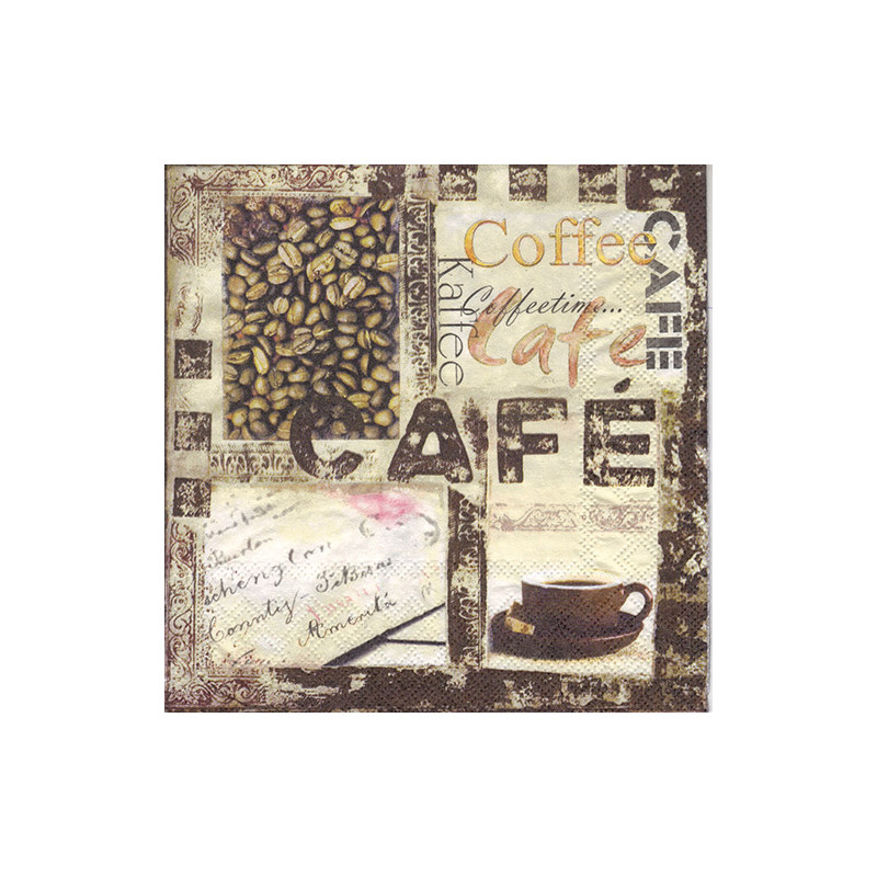 Decoupage Napkin Ambiente 6-13307625 coffee - szal art - sklep plastyc
