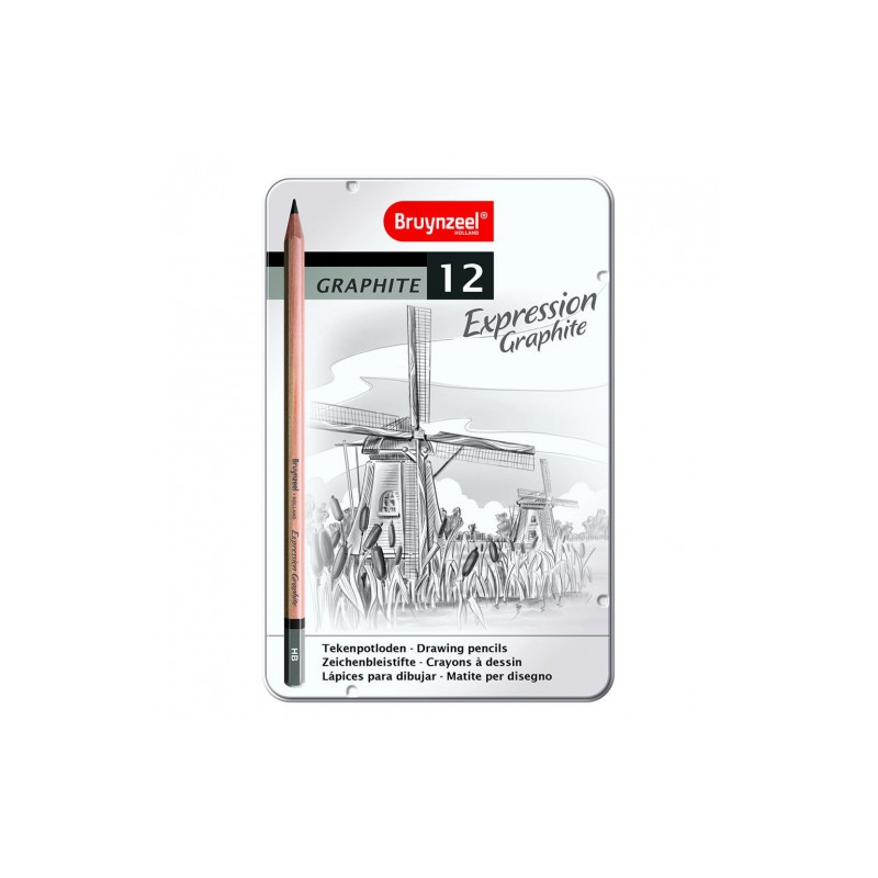 Bruynzeel expression graphite zestaw 12 ołówków - sklep plastyczny - s