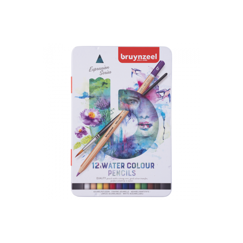 Bruynzeel expression aquarel zestaw 12 akwarelowych kredek - sklep pla