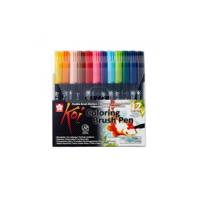 Sakura koi coloring brush pen set of 12 pens