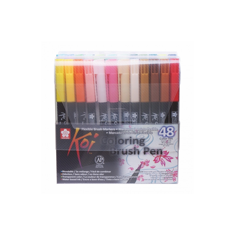 Sakura koi coloring brush pen set of 48 pens