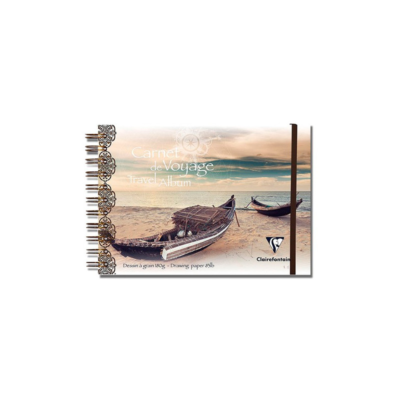 Clairefontaine block travel album multi-technique boat 180g 30a