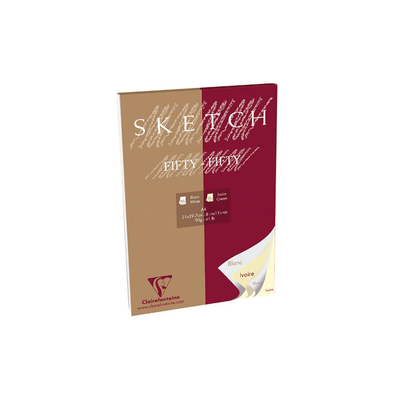 Szkicownik Clairefontaine sketch klejony 50b-50kr 90g 100ark A4