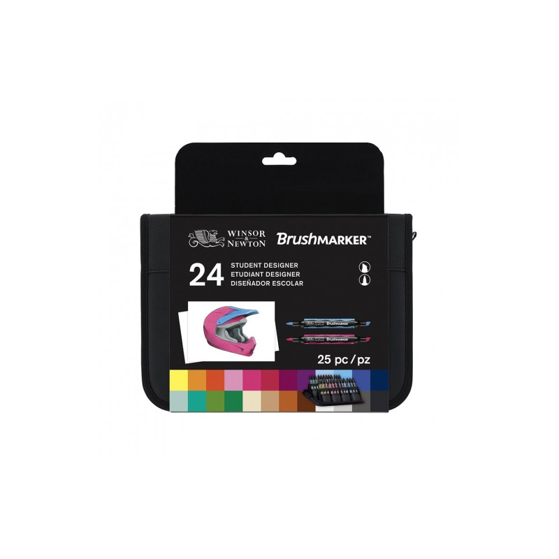 Winsor&Newton brushmarker student designer zestaw 24 kolorów - sklep p