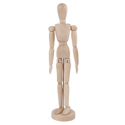 Manekin drewniany kobieta - wysokość 40 cm - sklep plastyczny - szał d