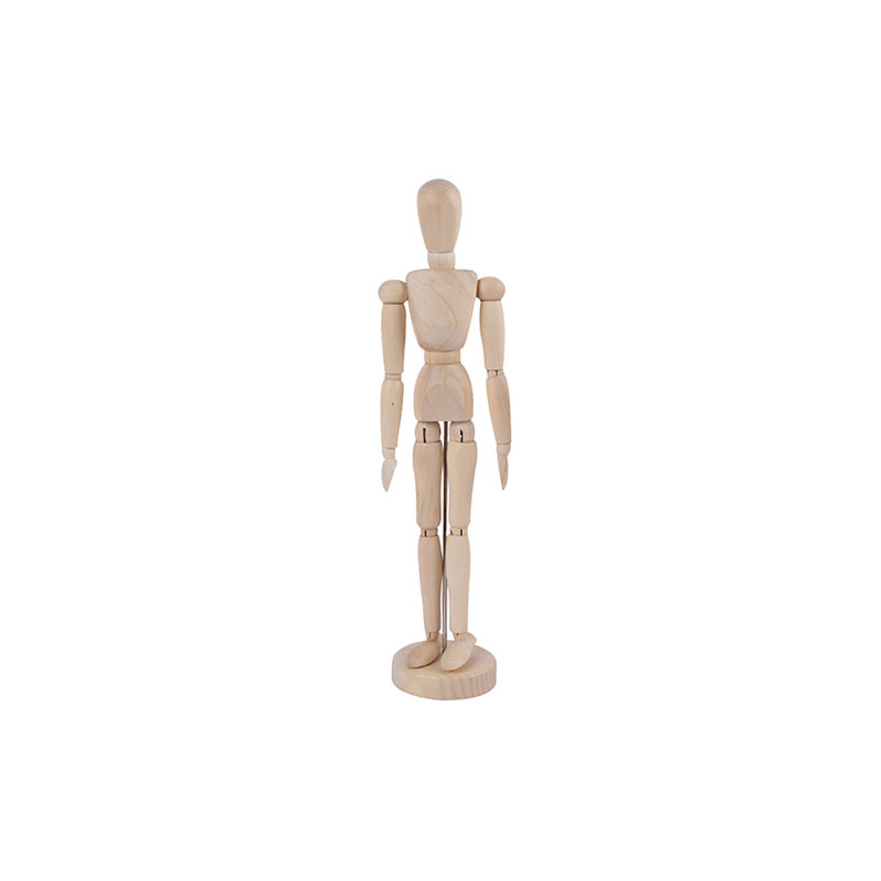 Manekin drewniany kobieta - wysokość 40 cm - sklep plastyczny - szał d