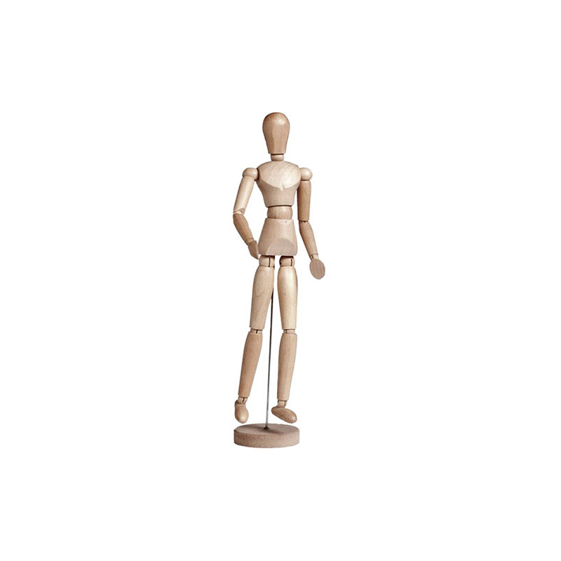 Manekin drewniany (mężczyzna) - wysokość 30 cm sklep plastyczny - szał