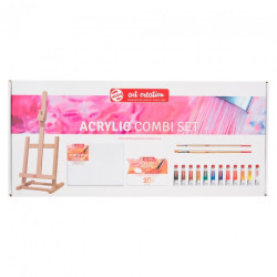 Talens artcreation combi zestaw farb akrylowych 12x12ml+akcesoria - sk