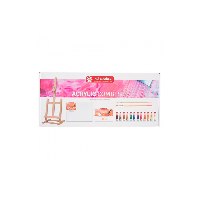 Talens artcreation combi zestaw farb akrylowych 12x12ml+akcesoria - sk