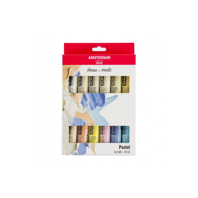 Talens amsterdam zestaw farb akrylowych 12x20ml pastels - sklep plasty