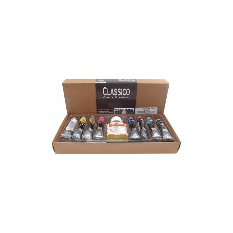Classico set of oil paints 8x20ml + accessories