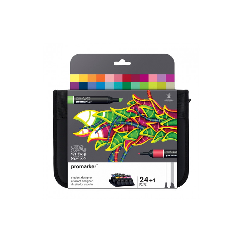 Winsor&Newton promarker set of 24 colors student designer