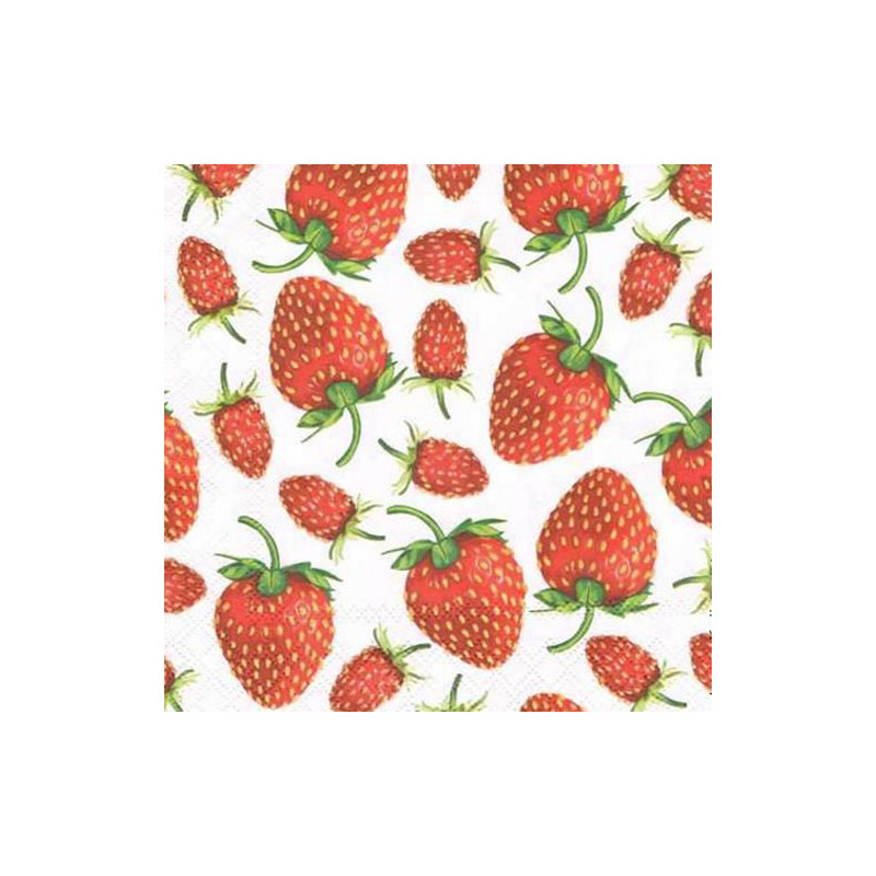 Decoupage napkin Ambiente 22-133009365 strawberries