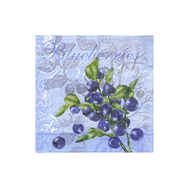 Decoupage Napkin Ambiente 26-13308055 blueberries - szal art - sklep p
