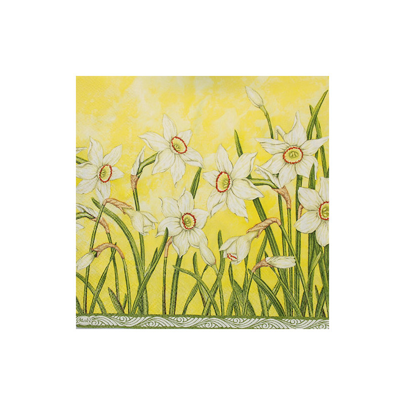 Serwetka do decoupage narcyz 12-SLWI 001502 - sklep plastyczny - szał