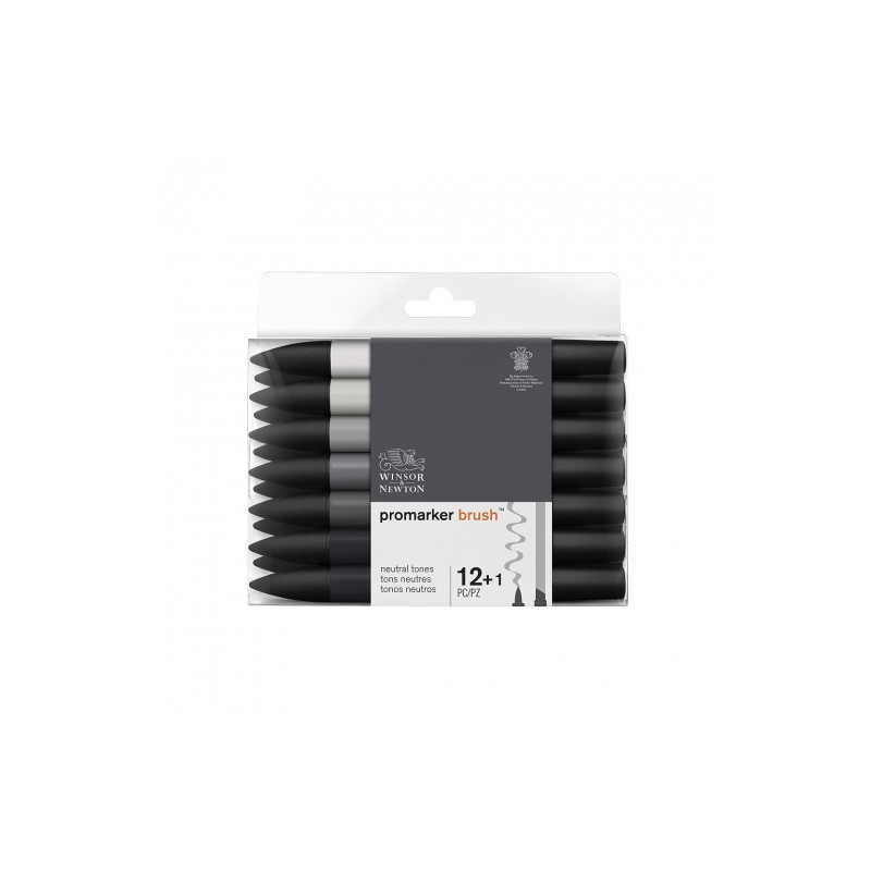 Winsor&Newton brushmarker neutral tones zestaw 13 kolorów - sklep plas