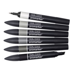 Winsor&Newton promarker neutral tones zestaw 6 kolorów - sklep plastyc