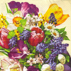 Decoupage napkin Daisy 25-003001 mix flowers