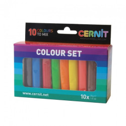 Darwi cernit color set modelling clay 10x30g