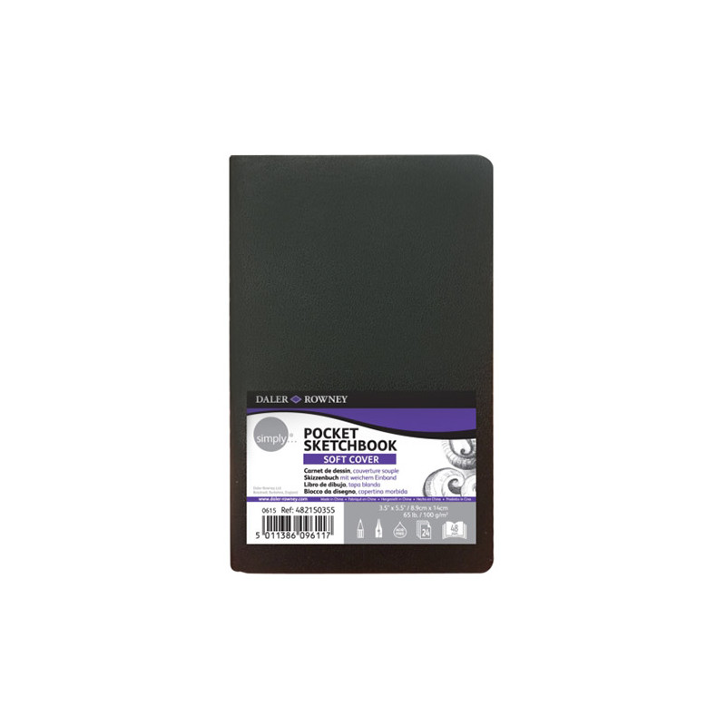 Szkicownik Daler Rowney simply soft cover 8.9x14cm 100g 24ark - sklep