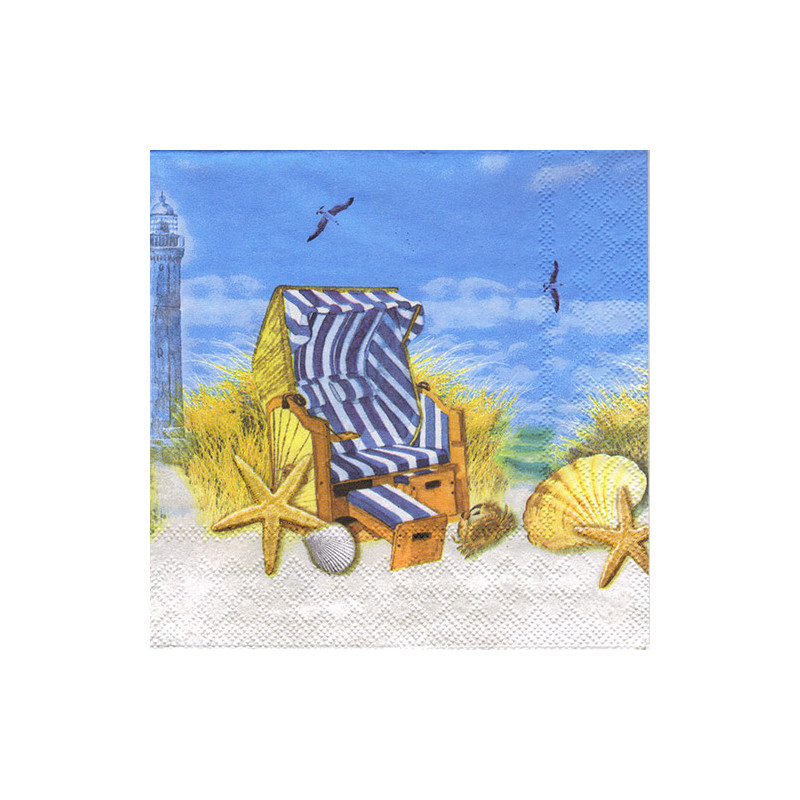 Serwetka do decoupage Ambiente 24-13306265 plaża - sklep plastyczny -