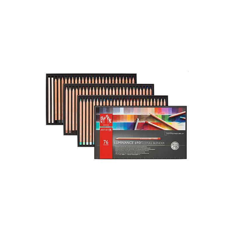 Caran d'ache luminance 6901 set of 76 cartoon crayons