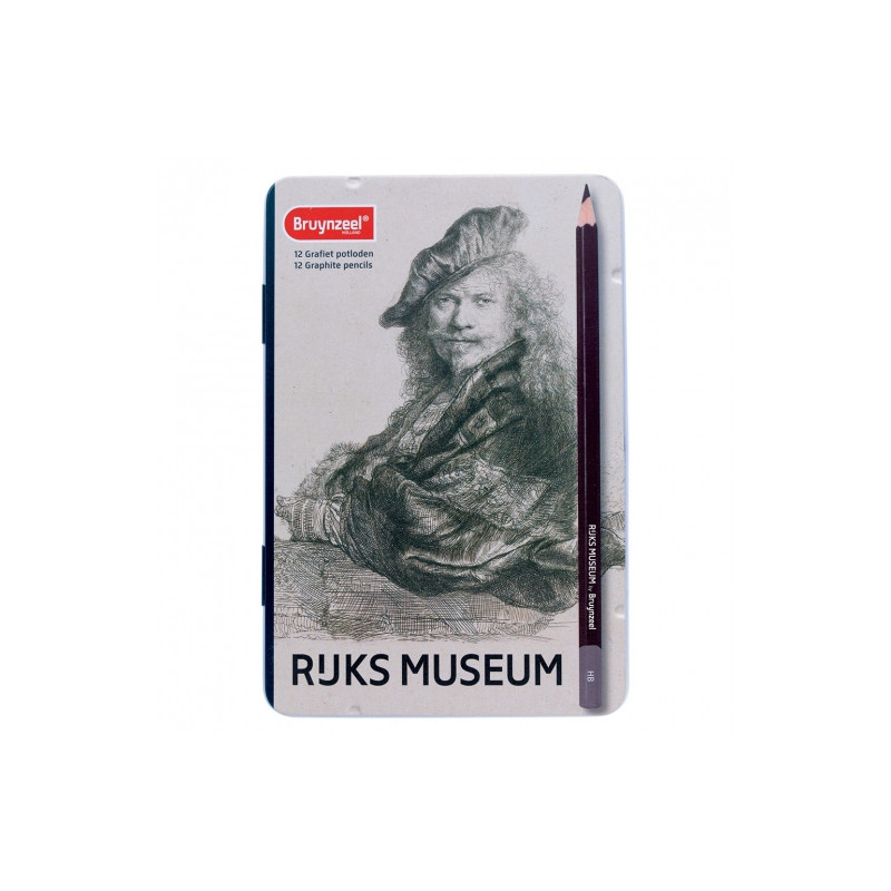 Bruynzeel museum rembrandt autoportret zestaw 12 ołówków - sklep plast