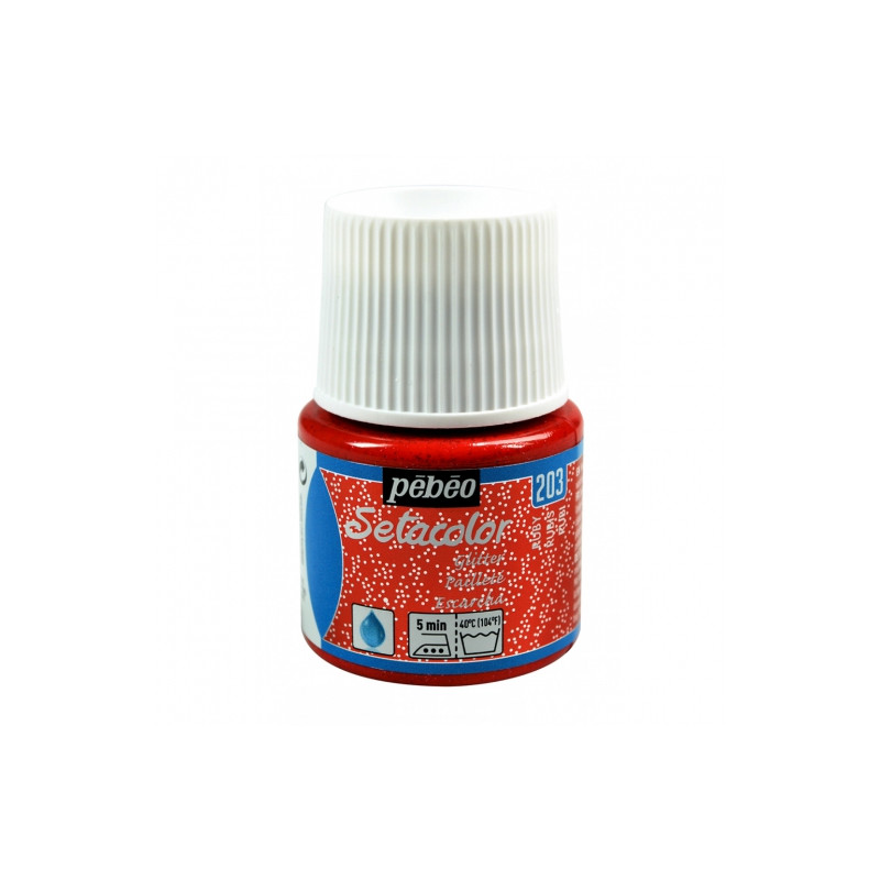 Pebeo setacolor glitter farba do tkanin 45ml - sklep plastyczny - szał