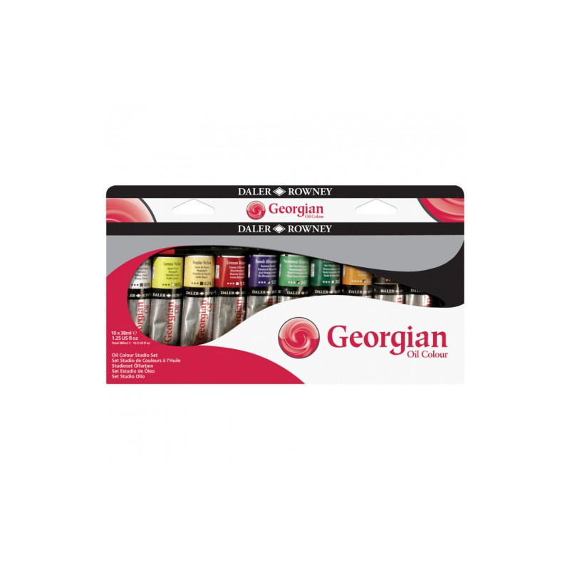 Daler Rowney Georgian zestaw farb olejnych 10x38ml - sklep plastyczny