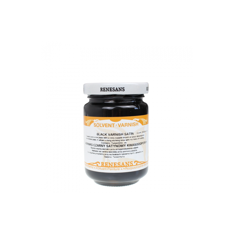 Renesans werniks czarny satynowy kwasoodporny 100ml - sklep plastyczny