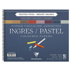 Blok Clairefontaine bright shades ingres 130g 25ark spirala - sklep pl