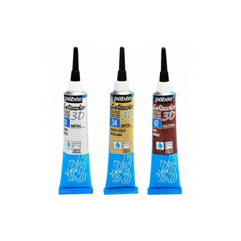 Metallic paint for Pebeo Setacolor 3D textiles