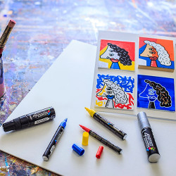 4Artist Pebeo oil pen - szal art - sklpe plastyczny