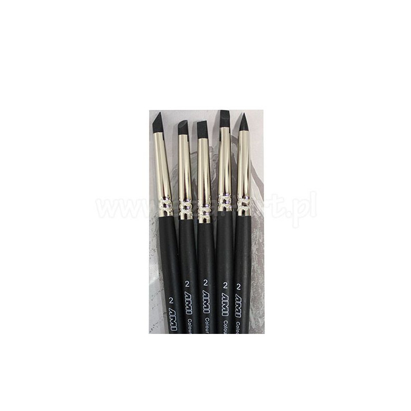 Zestaw 5 gumowych pędzli colour shaper hard set size 2 AMI - sklep pla