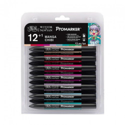 Winsor&Newton promarker manga chibi zestaw 13 kolorów - sklep plastycz