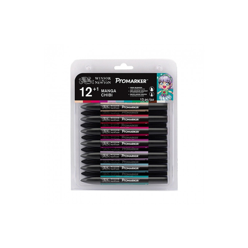 Winsor&Newton promarker manga chibi set 13 colors