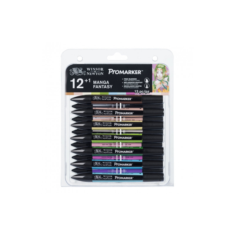 Winsor&Newton promarker manga fantasy zestaw 13 kolorów - sklep plasty