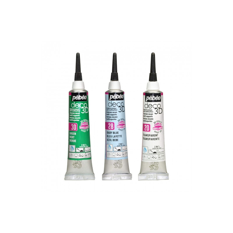 Paint Pebeo Deco Gloss Contour 3D 20ml - szal art - sklep plastyczny