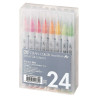 Kuretake clean color real brush zestaw 24 pisaków pędzelkowych - sklep