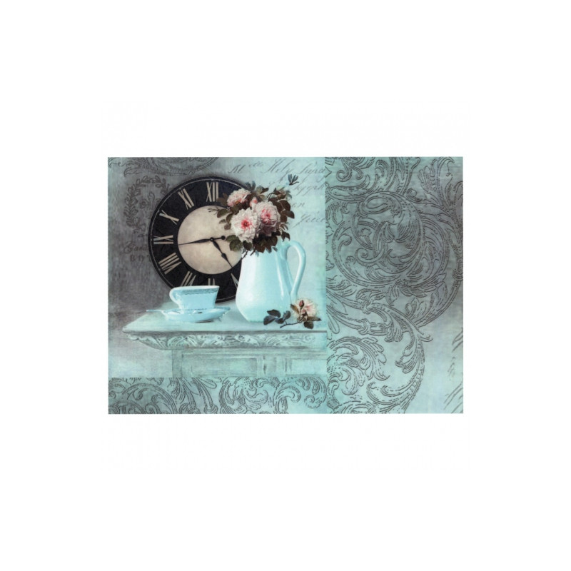 Rice paper for decoupage clock flowers A4 ITD R762