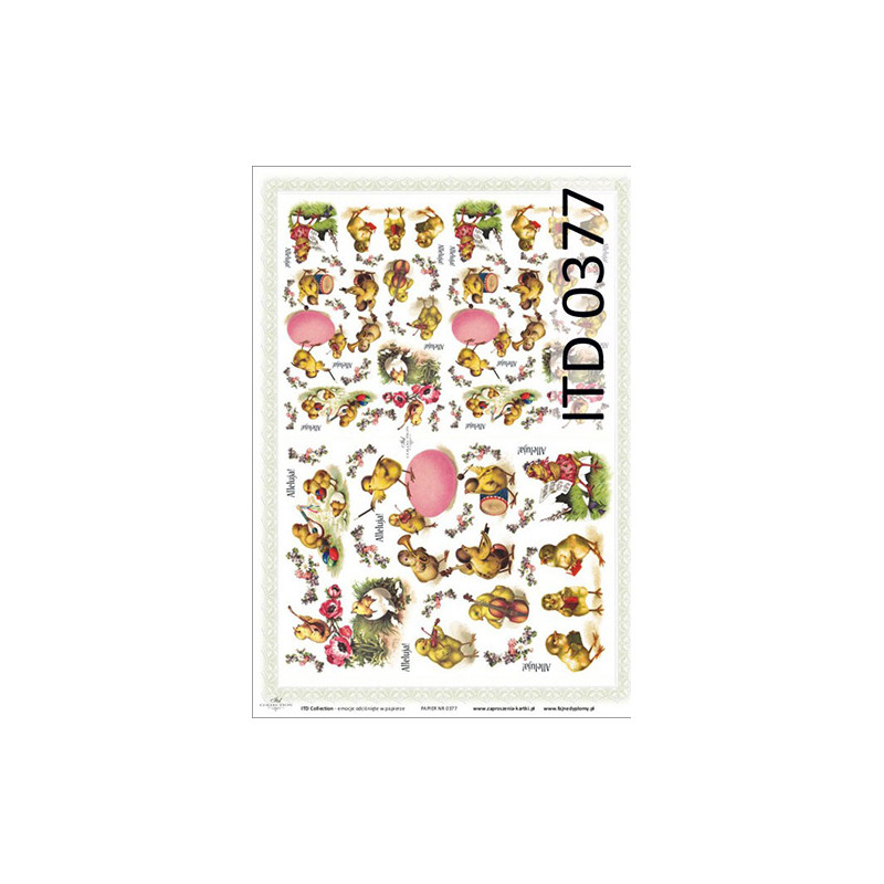 Papier do decoupage A3 ITD 377 - sklep plastyczny - szał dla plastyków