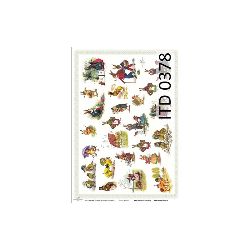 Papier do decoupage A3 ITD 378 - sklep plastyczny - szał dla plastyków