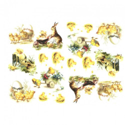 Papier ryżowy do decoupage A4 ITD R303 wielkanoc - sklep plastyczny -